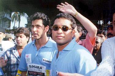 Hrithik Roshan and Sachin Tendulkar
